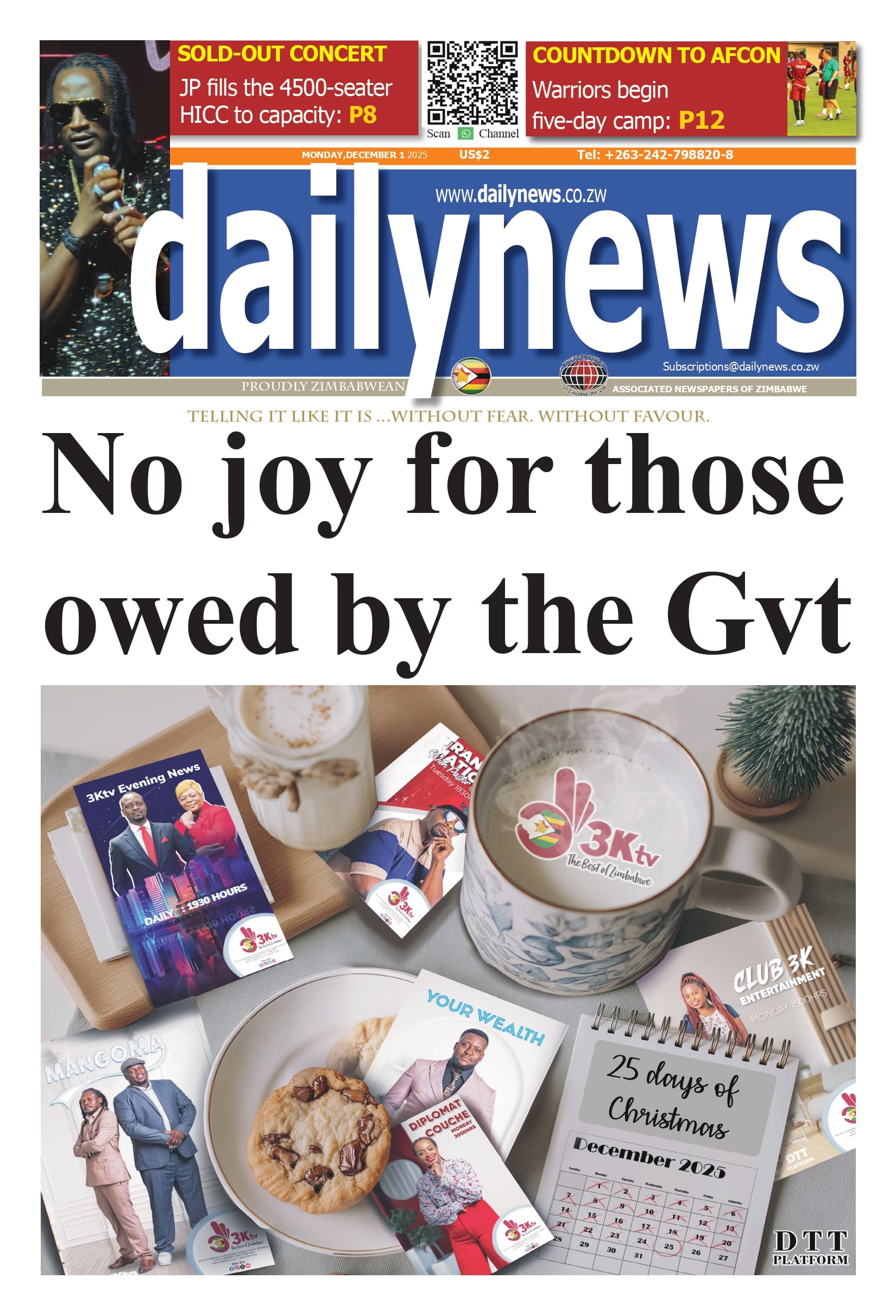Monday 1 December 2025